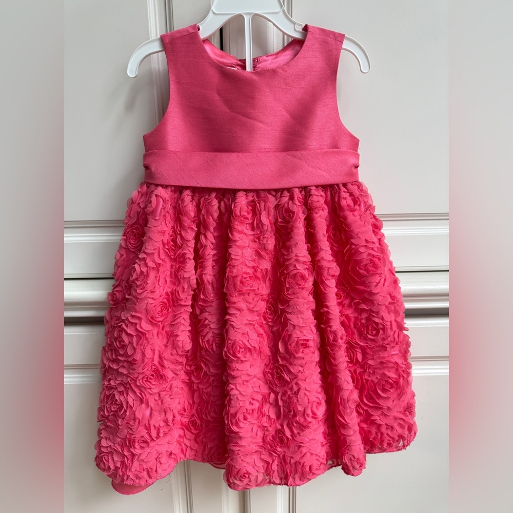American Princess Coral Floral Flower Dress 3T